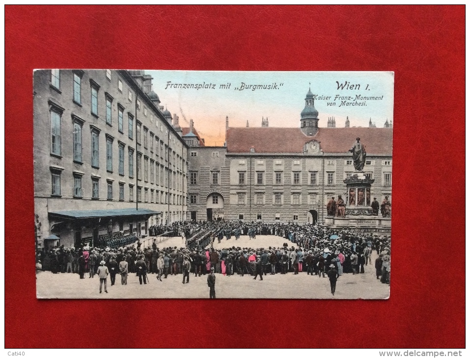 AUSTRIA - WIEN 1 - FRANZENSPLATZ MIT "BURGMUSIK" - ANNULLO IN CARTELLA BADEN 1 - Raabs An Der Thaya