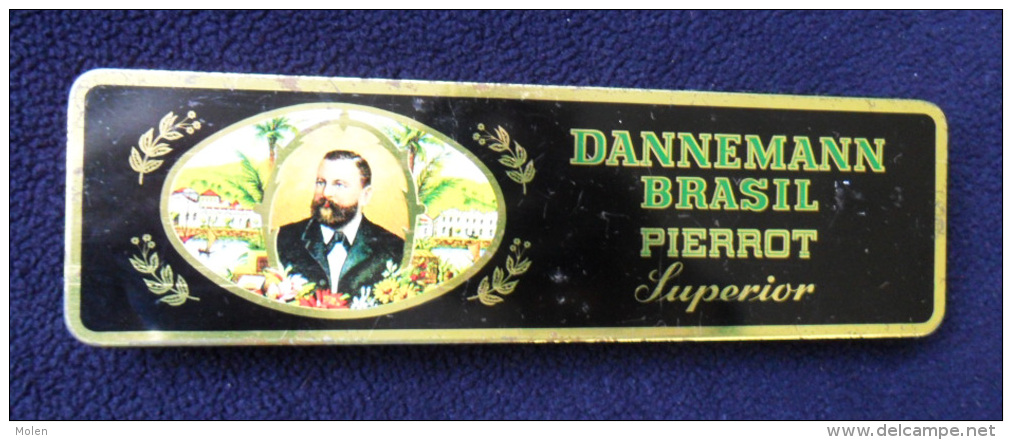 BOÎTE A CIGARES DANNEMANN BRASIL PIERROT Superior SIGAAR CIGAR TIN CAN BOX CIGARS Tabac Tabak Tobacco Tabacco Z222 - Bodegas Para Puros (vacios)