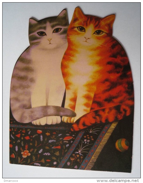 Carte Chat De Forme \\\" Pip & Squeak \\\" Martin Leman Avec Pied. - Autres & Non Classés