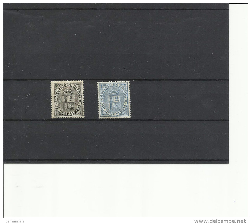 ESPAÑA EDIFIL 141/42  MH  * - Unused Stamps