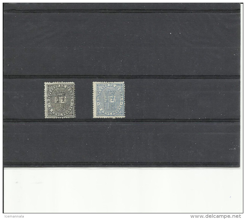 ESPAÑA EDIFIL 141/42  MH  * - Unused Stamps