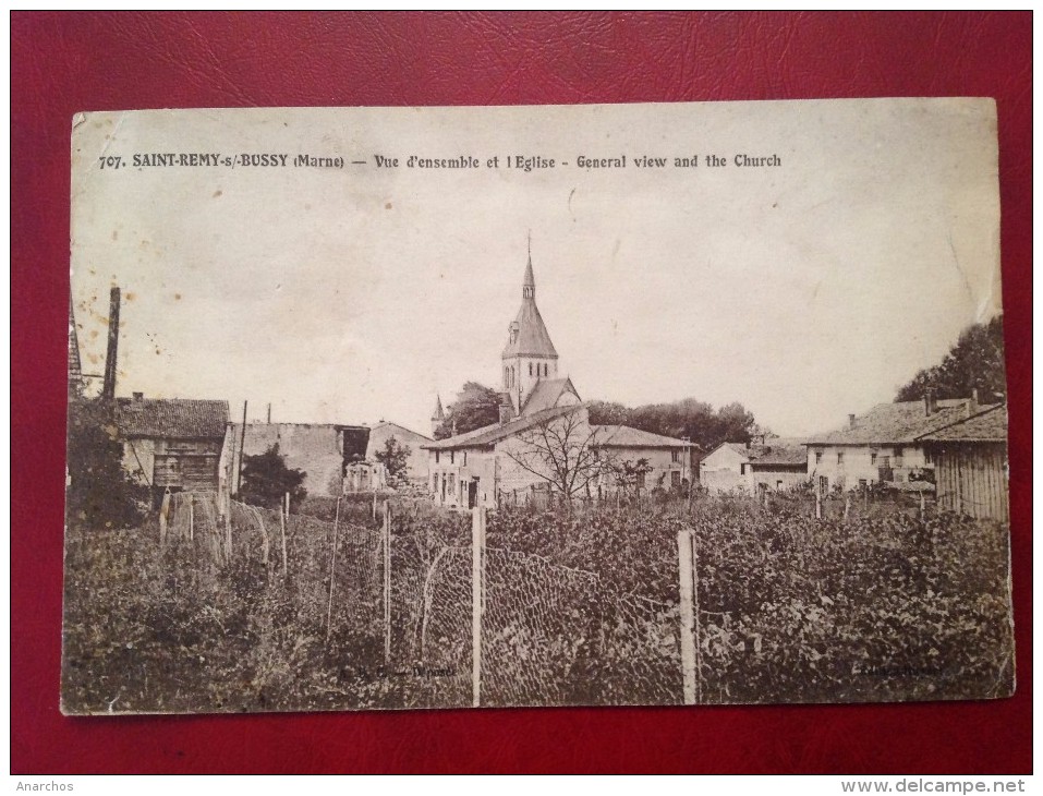 51 Marne  St SAINT REMY S SUR BUSSY Vue D'ensemble Et L'Eglise - Saint Remy En Bouzemont