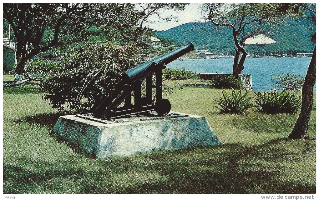 Old Cannon On Grounds Of Senate Building.  St. Thomas, Virgin Islands.  S-2027 - Jungferninseln, Amerik.