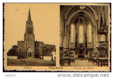 VILLERS-PERWIN « L’église + Intérieur De L’église » (1953) - Les Bons Villers