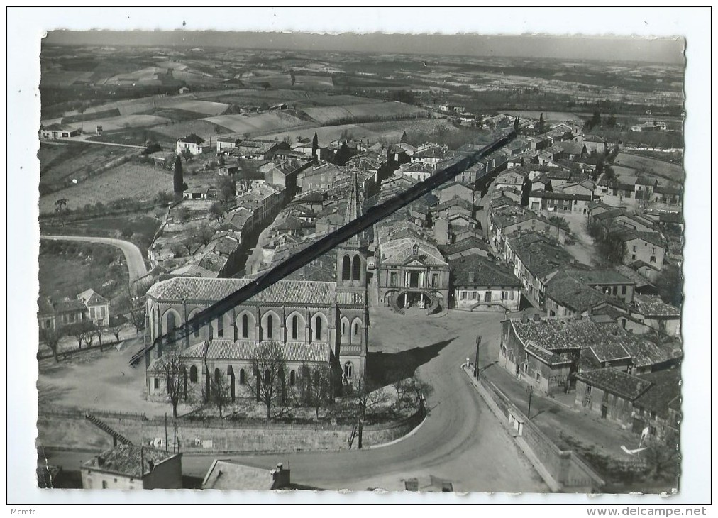 CPM - En Avion Au Dessus De....Lafrançaise - L'Eglise Et La Mairie - Lafrancaise