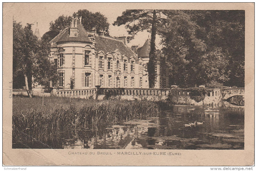 CPA - AK Marcilly Sur Eure Chateau Du Breuil Benoit Bei Dreux Nonancourt Croth Ezy Ivry Bataille Evreux Saint Andre - Marcilly-sur-Eure