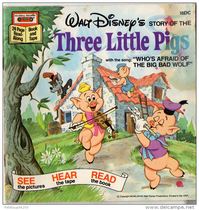 STORY OF THE THREE LITLLE PIGS  Histoire Des  Trois Petits Cochons  WALT DISNEY - Contes De Fées Et Fantastiques