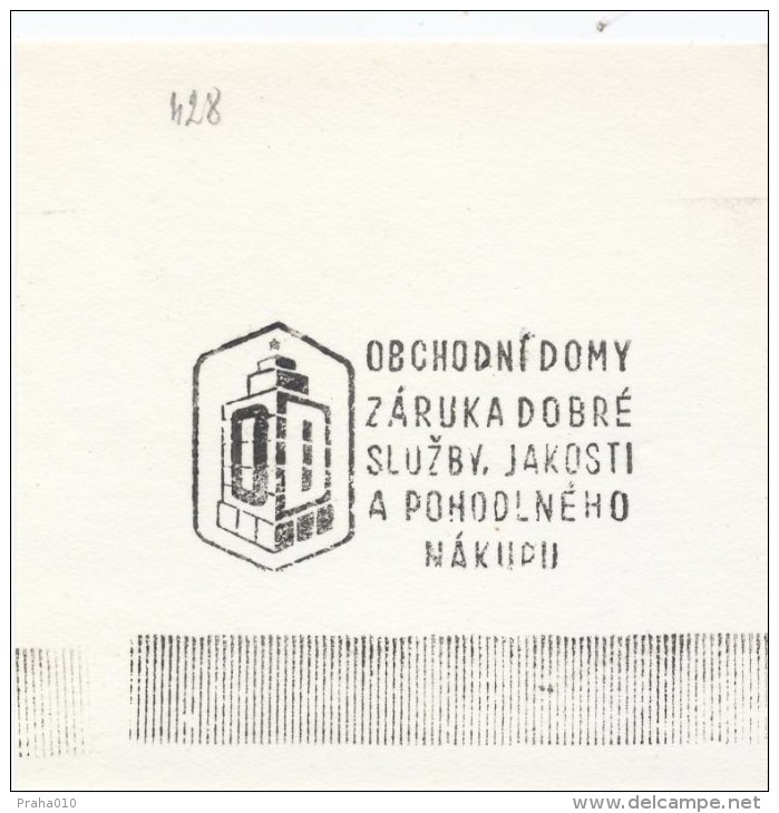 J1358 - Czechoslovakia (1945-79) Control Imprint Stamp Machine (R!): Department Stores; Guarantee Good Service, Quality. - Proofs & Reprints