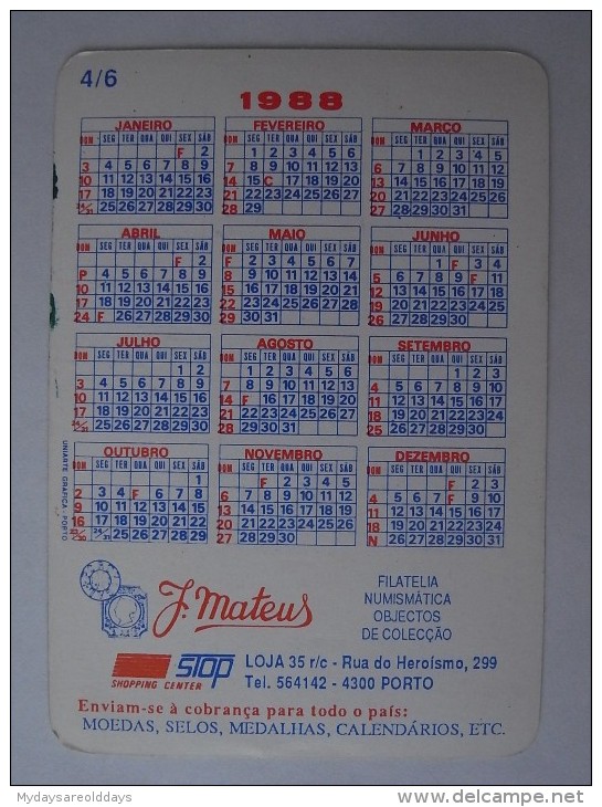 1 CALENDAR CALENDARIO CALENDRIER SMALL - PORTUGAL PUNKS PUNK TATOO - Petit Format : 1981-90