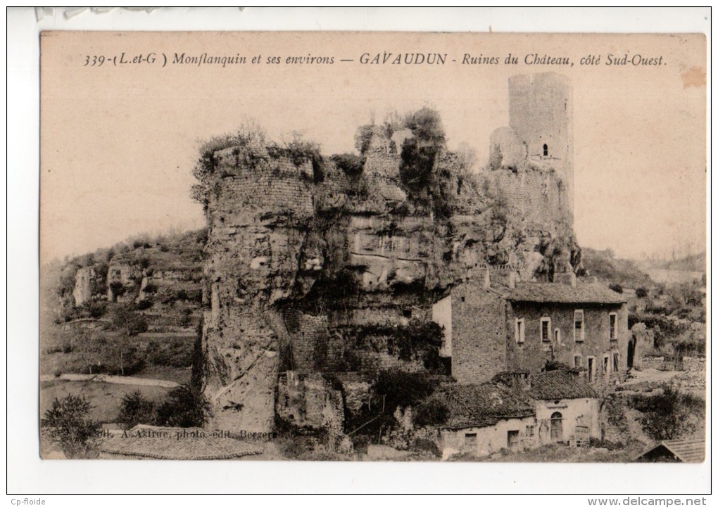 47 - MONFLANQUIN ET SES ENVIRONS . GAVAUDUN . RUINES DU CHÂTEAU . CÔTÉ SUD-OUEST - Réf. N°9300 - - Monflanquin