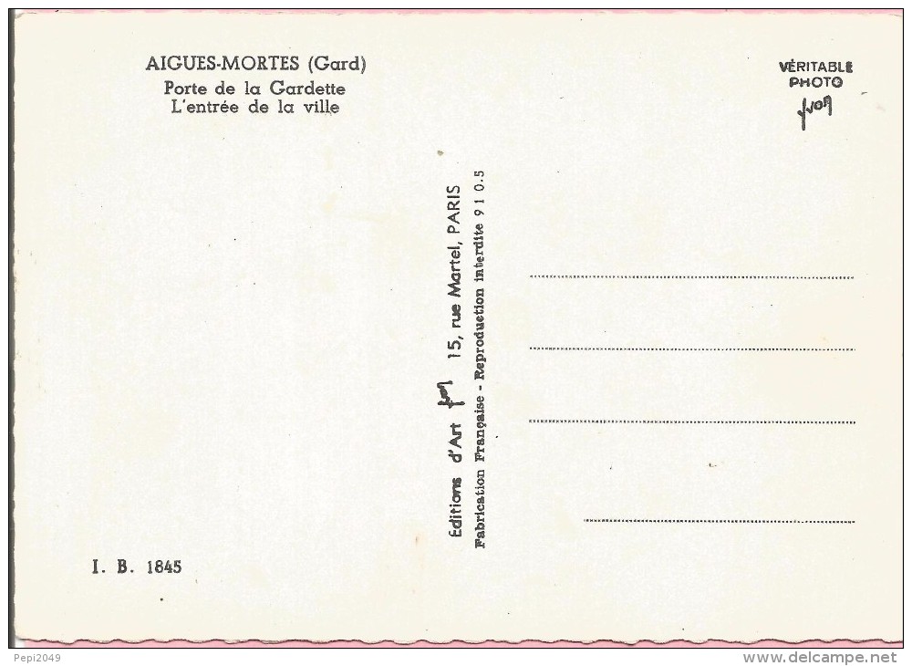 PP581 - POSTAL - AIGUES MORTES - PORTE DE LA GARDETTE - Aigues-Mortes