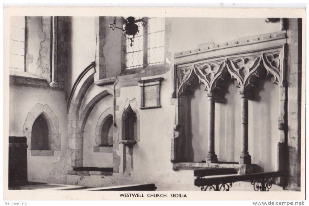 WESTWELL CHURCH INTERIOR , SEDILIA - Andere & Zonder Classificatie