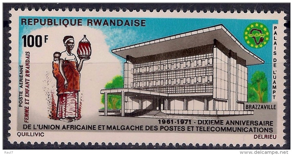 RWANDA 1971 - Union Postale Afrique Et Madagascar - 1 Val Neuf // Mnh - Sonstige & Ohne Zuordnung