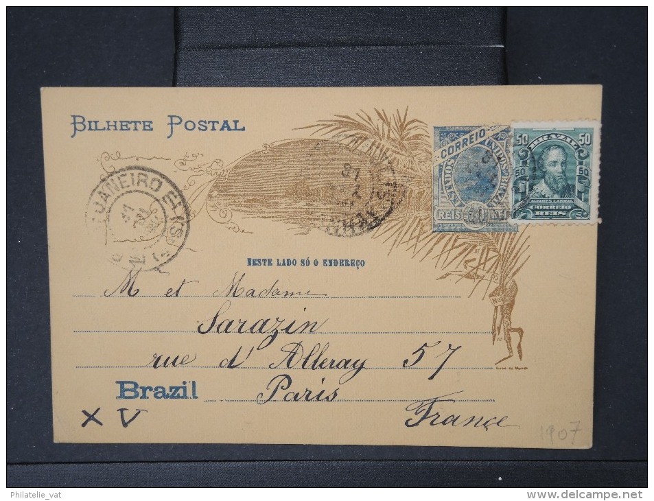 BRESIL-Entier Postal Obl De Rio Pour La France En 1907  A Voir  LOT P5035 - Postal Stationery