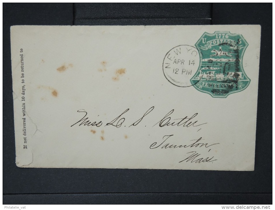 ETATS UNIS- Entier Postal ( Enveloppe) De New York  Trés Joli A Voir              1876   LOT P5046 - ...-1900