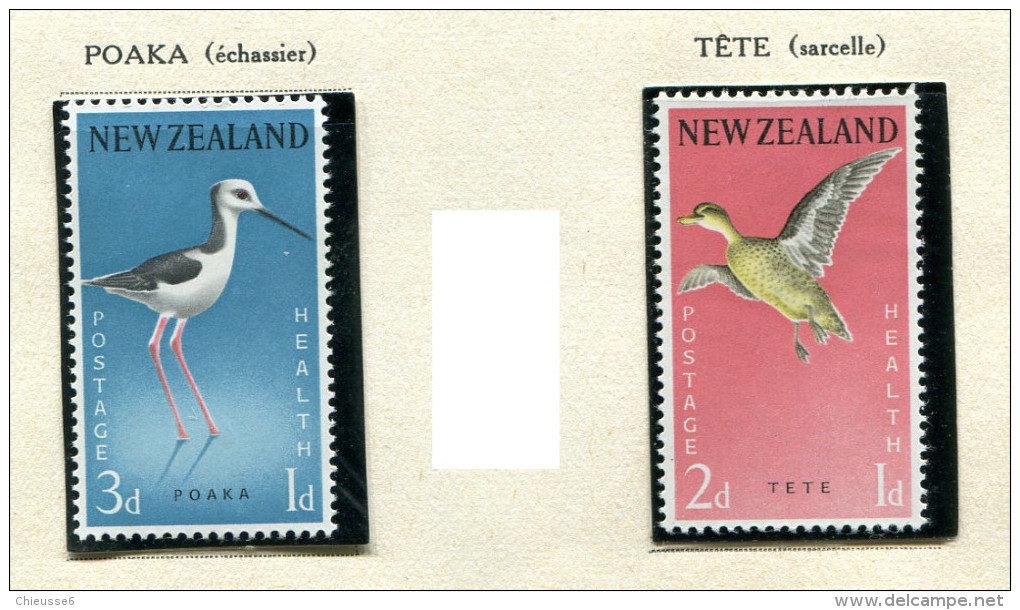 Nelle Zélande **  N° 379 / 380 - Poaka -(Echassiers) -   Tête (sarcelle) - Nuevos