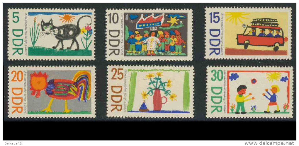 DDR Germany 1967 Mi 1280 /5 ** Children Drawings -Int.l Children’s Day / Kinderzeichnungen / Dessins D´enfants - Ongebruikt