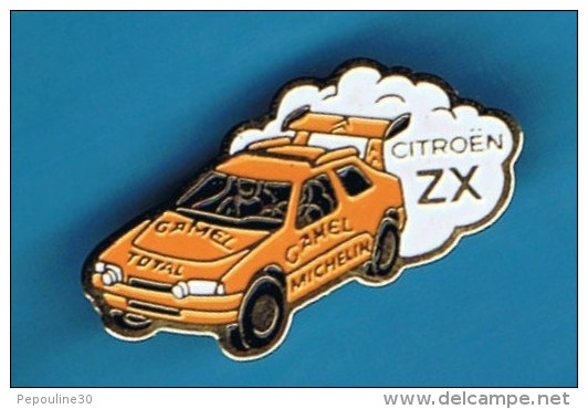 PIN´S //  . CITROËN ZX RALLY MICHELIN CAMEL TOTAL - Citroën