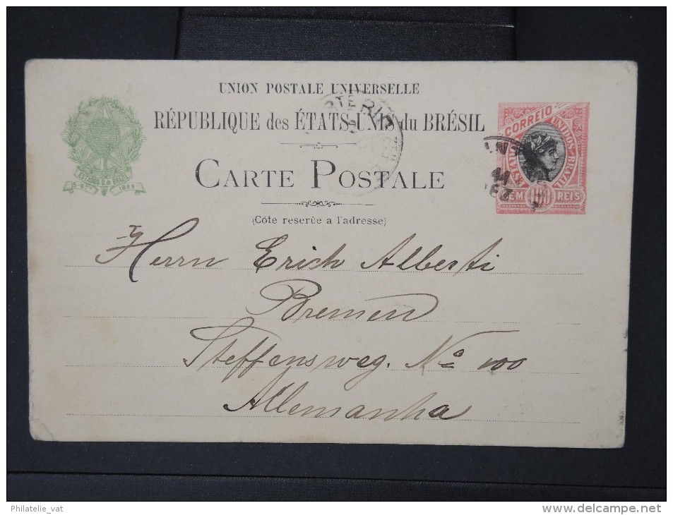 BRESIL-Entier Postal De Santos Pour L Allemagne En 1900 LOT P5079 - Postwaardestukken