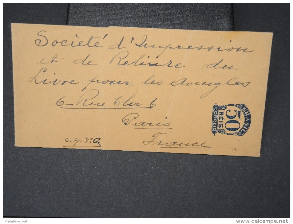 BRESIL-Entier Postal  Bande Journal Pour Paris  Peu Fréquent     A Voir   LOT P5086 - Postal Stationery