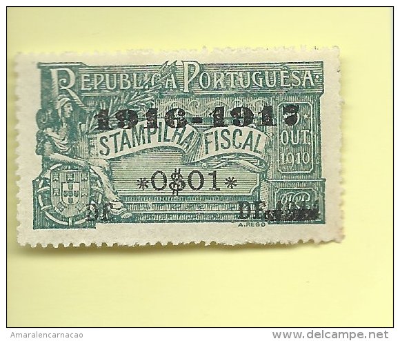 TIMBRES FISCAUX - TAX STAMPS - PORTUGAL - 1916-1917 - Oblitérés