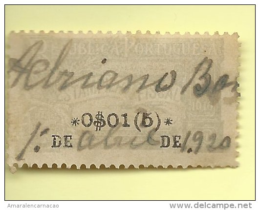 TIMBRES FISCAUX - TAX STAMPS - PORTUGAL - OBLITERÉ 1920 - Gebruikt