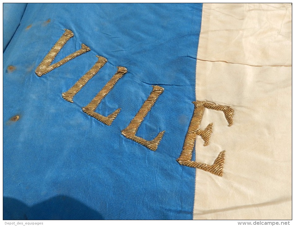 SUPERBE DRAPEAU FANFARE de PARIS années 1920-1930 à voir !!!!!!!!!