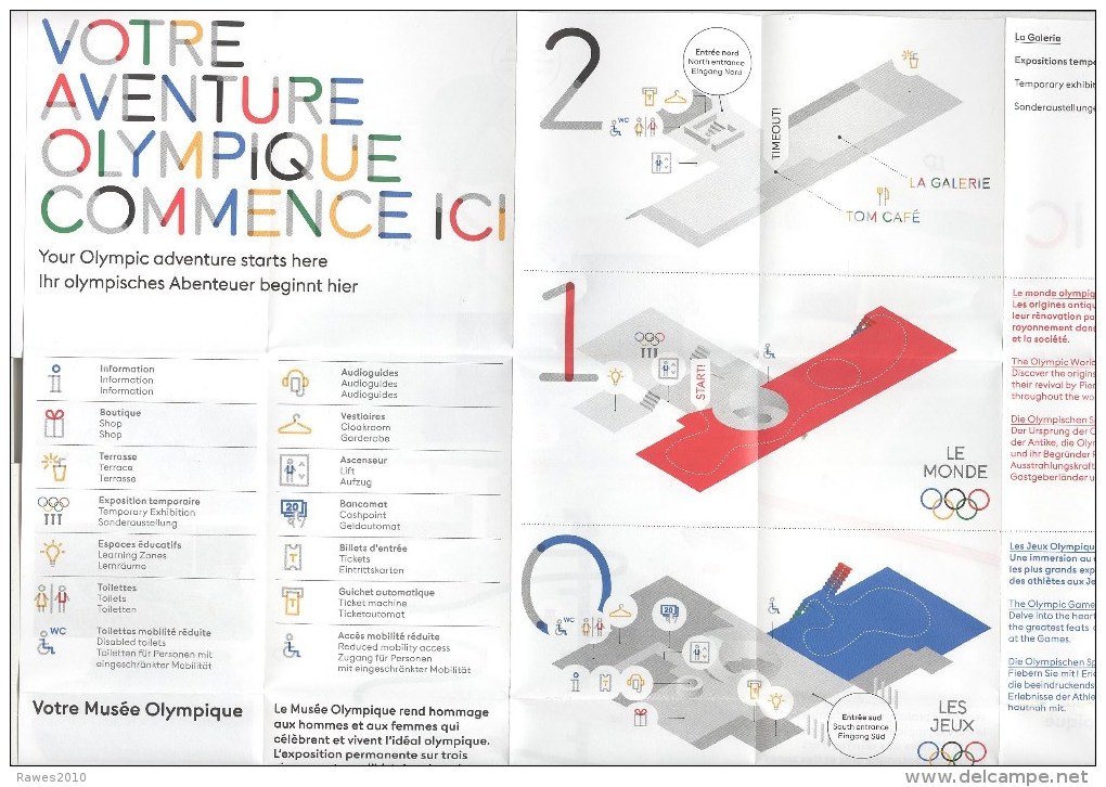 Schweiz Lausanne Olympisches Museum Faltkarte 2014 Olympische Spiele - Otros & Sin Clasificación