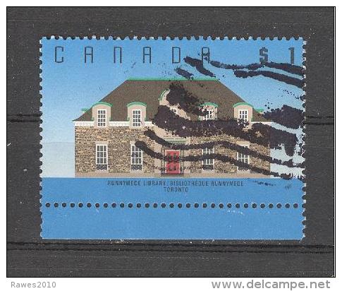 Kanada 1 $ Gest. Unterrand Bibliothek Toronto Gebäude - Used Stamps