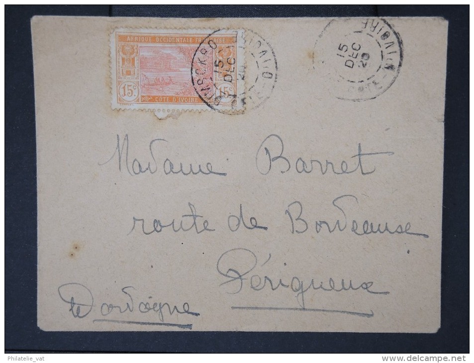 FRANCE-COTE D IVOIRE- Enveloppe De Dimbokro ( Cachet Trés Peu Fréquent) Pour Périgueux En 1920  à Voir LOT P5105 - Lettres & Documents