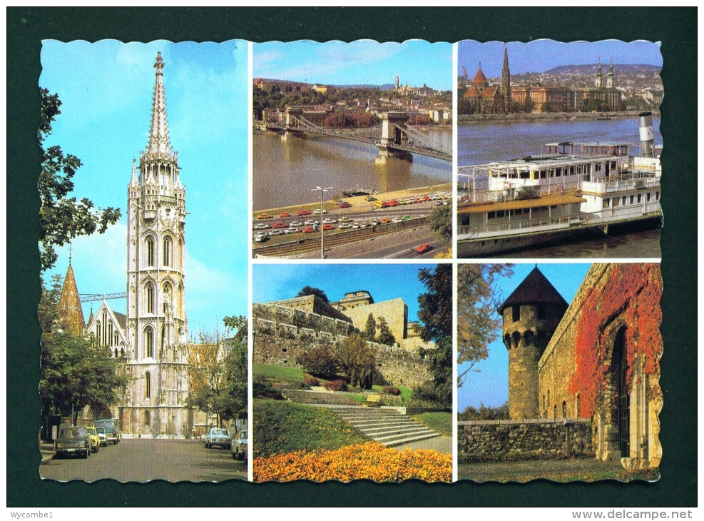 HUNGARY  -  Budapest  Multi View  Unused Postcard As Scan - Hungary