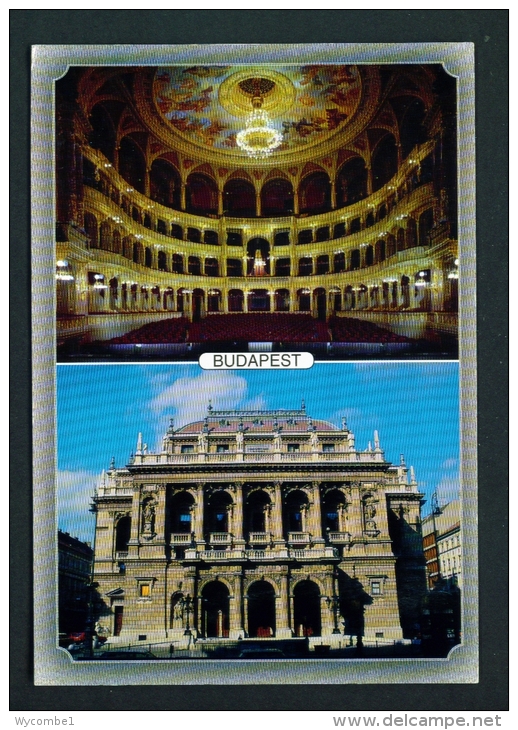 HUNGARY  -  Budapest  Opera House  Dual View  Unused Postcard As Scan - Hungary