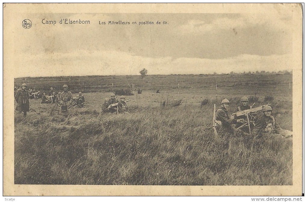 Camp D'Elsenborn    Les Mitrailleurs En Position De Tir - Elsenborn (camp)