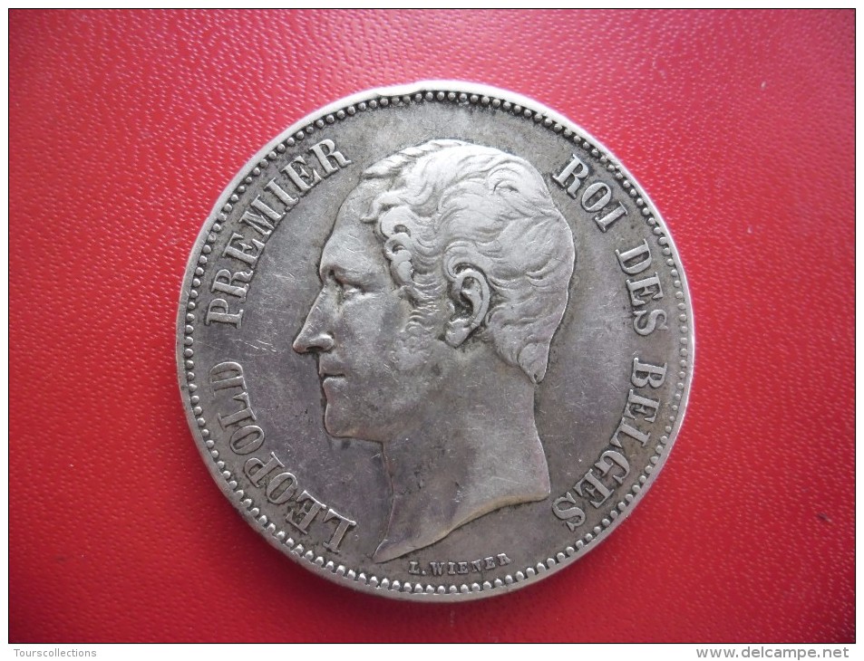ECU De 5 F BELGIQUE De 1851 Argent @ Poids 25 Grammes Silver 90% Et 37 Mm @ LEOPOLD PREMIER - 5 Francs
