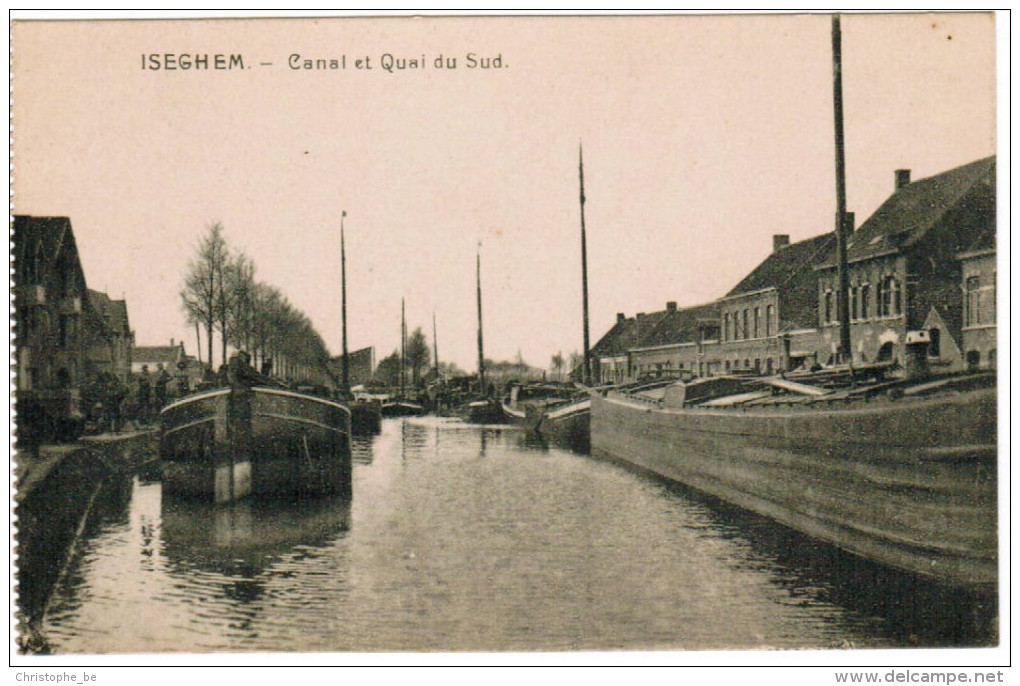 Iseghem, Canal Et Quai Du Sud, Péniches, Binnenvaartschepen (pk20030) - Izegem