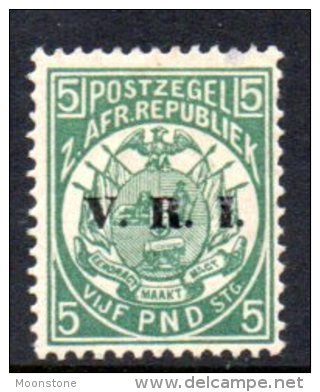 Transvaal 1900 VRI Overprint £5 Deep Green, Unused No Gum, Probably A Forgery - Transvaal (1870-1909)