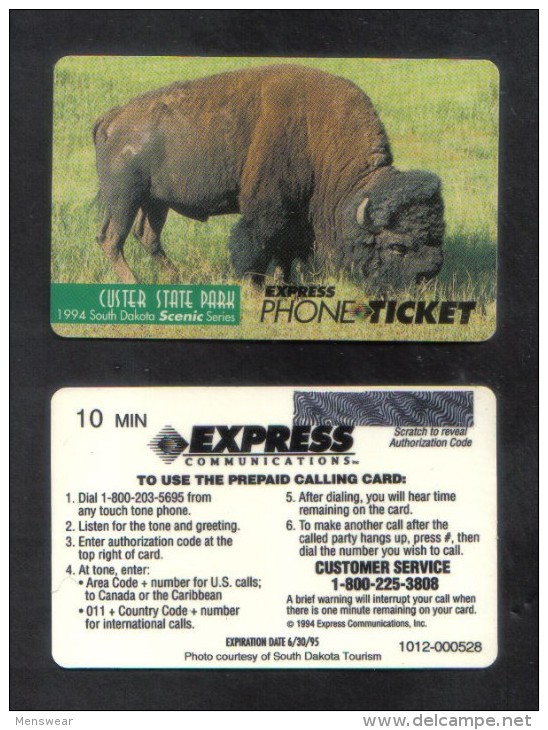 UNITED STATES  - ( EXPRESS  10 MIN.  ) LIMITED EDITION RARE MINT PHONECARD 1994 - Autres & Non Classés