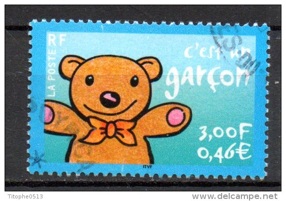 FRANCE. N°3377 De 2001 Oblitéré. Ours En Peluche. - Poupées