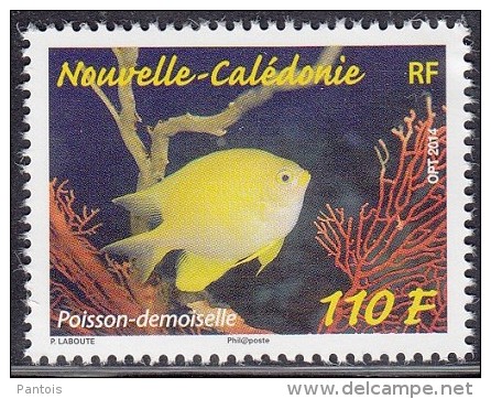 Nouelle Calédonie Poisson Demoiselle SOUS La Faciale !!  2014 ** - Unused Stamps