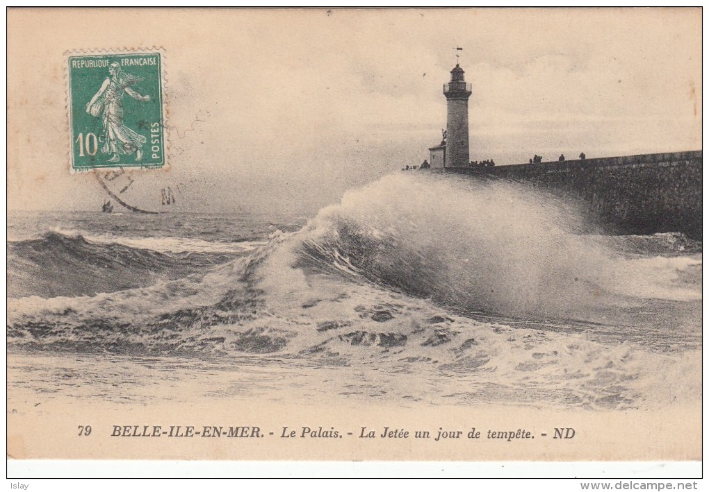 56 - BELLE-ÎLE-EN-MER - Le Palais - La Jetée Un Jour De Tempête - Belle Ile En Mer