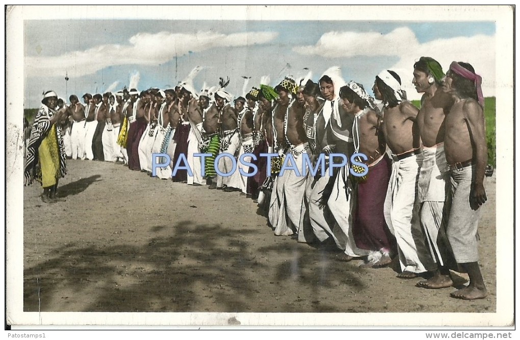 9026 PARAGUAY COSTUMES NATIVE DANCER MAN BREAK POSTAL POSTCARD - Paraguay