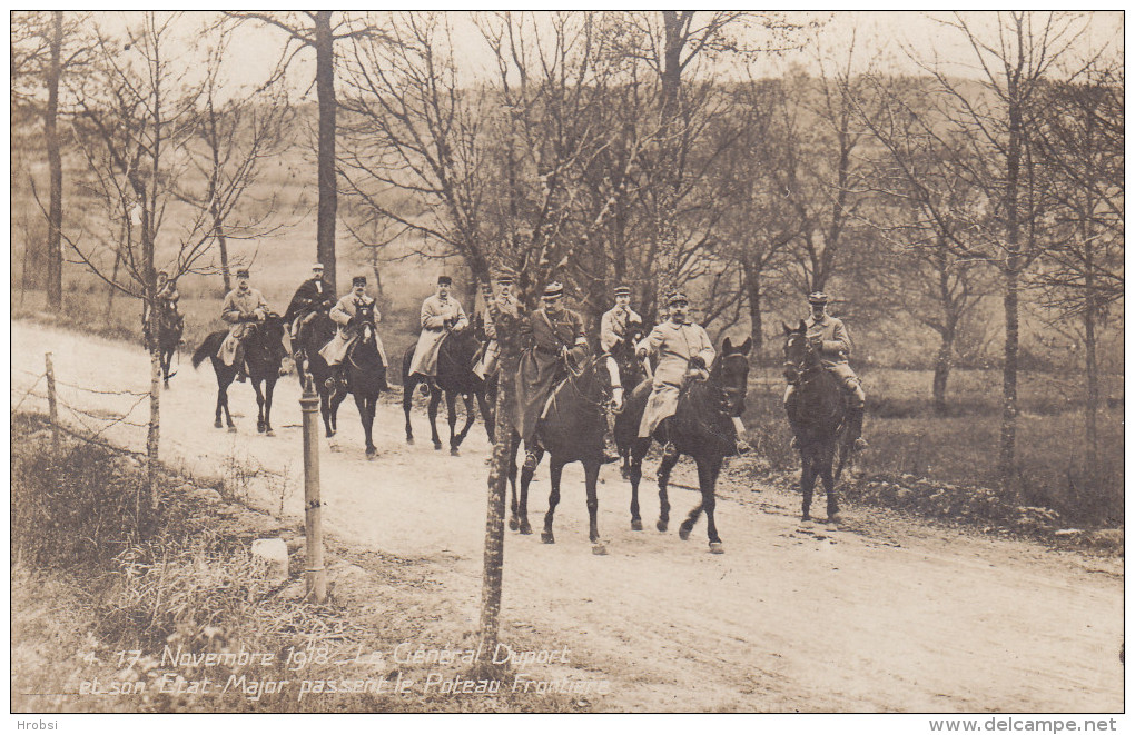 54 Meurthe Et Moselle, BLAMONT Carte Photo Guerre 14-18,  17 Nov 1918, Etat Major Du 6iem  Et General Duport - Blamont