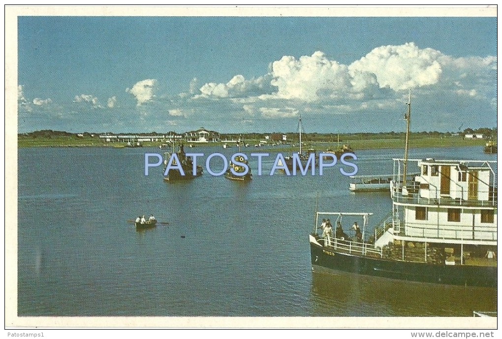 9031 PARAGUAY BAHIA DE ASUNCION VIEW PARTIAL AND SHIP  POSTAL POSTCARD - Paraguay