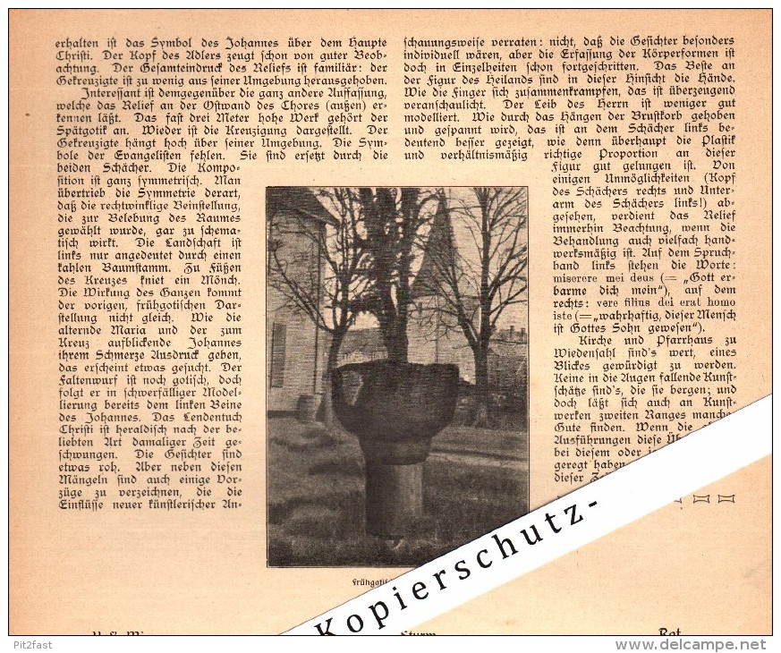 Original Zeitungsbericht - 1905 - Kirche Und Pfarrhaus Zu Wiedensahl , Niedernwöhren B. Schaumburg !!! - Schaumburg