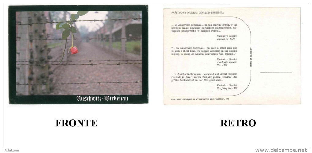 CARTOLINA AUSCHWITZ - BIRKENAU CONDIZIONI BUONE - Prigione E Prigionieri