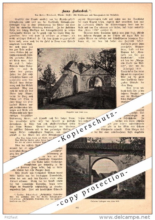 Original Zeitungsbericht - 1905 - Burg Kakesbeck B. Lüdinghausen !!! - Luedinghausen