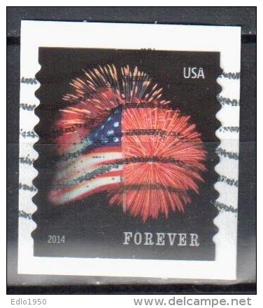 United States 2014 Star Spangled Banner Sc # 4854 - Mi 5047BG Perf. 9½ - Used - Gebraucht