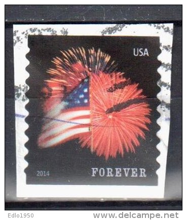 United States 2014 Star Spangled Banner Sc # 4854 - Mi 5047 BG Perf 9½ - Used - Usati