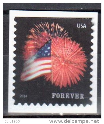 United States 2014 Star Spangled Banner Sc # 4855 - Mi 5047BD Perf. 11¼:10¾ - Used - Gebraucht