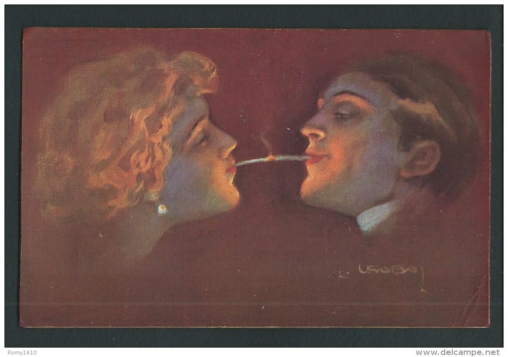 USABAL. Beau Couple Et Cigarettes. N°1244  -  Cachet Militaire .  2 Scans. - Usabal